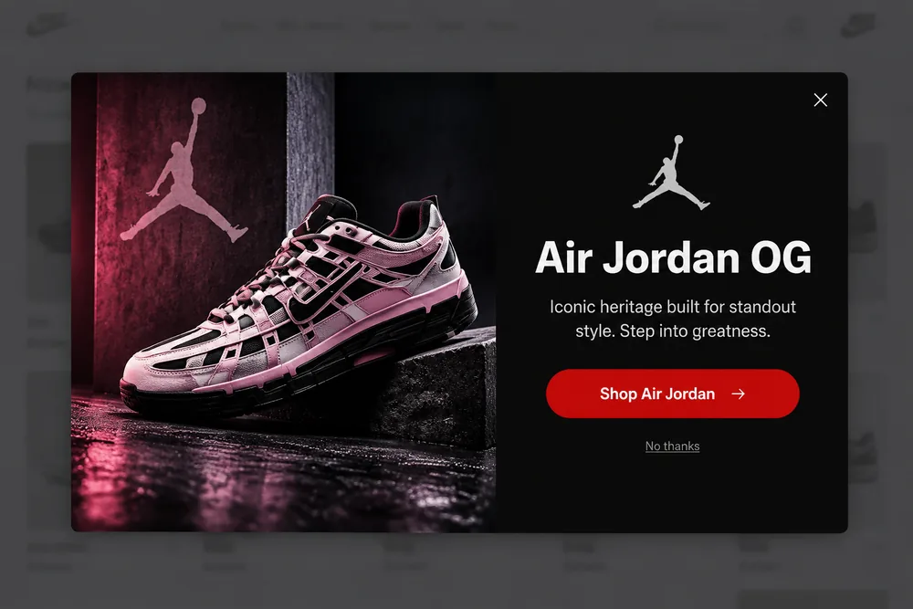 Product popup on a store page