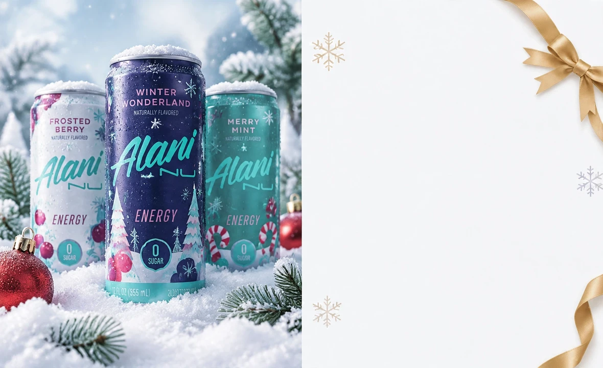 The Alani Nu holiday popup, still version