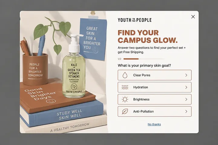 Quiz popup concept from the library