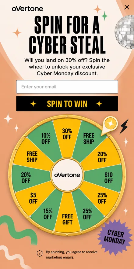 Black Friday popup on a phone