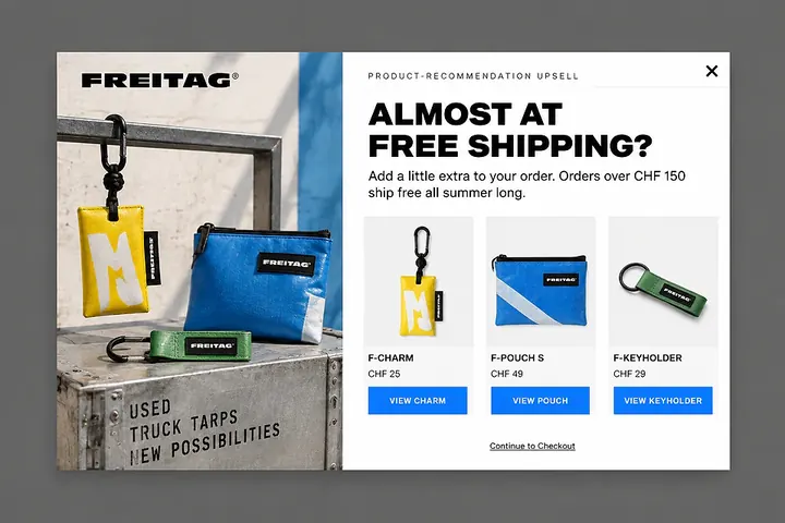 Upsell popup concept from the library