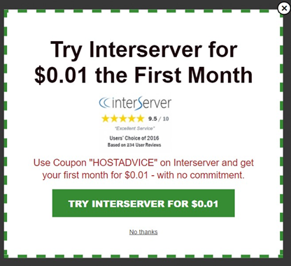 popup - How to Increase ARPU + Sales - HostAdvice achieved 340%