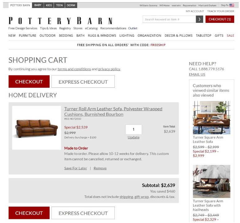 Útmutató a kosárelhagyási ráta csökkentéséhez az értékesítési tölcsérben Potterybarn - Útmutató a kosárelhagyási ráta csökkentéséhez az értékesítési tölcsérben
