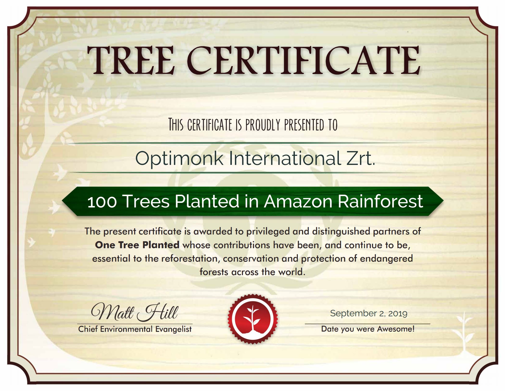 tree certificate - Amazon rainforest fires: here’s one way you can help