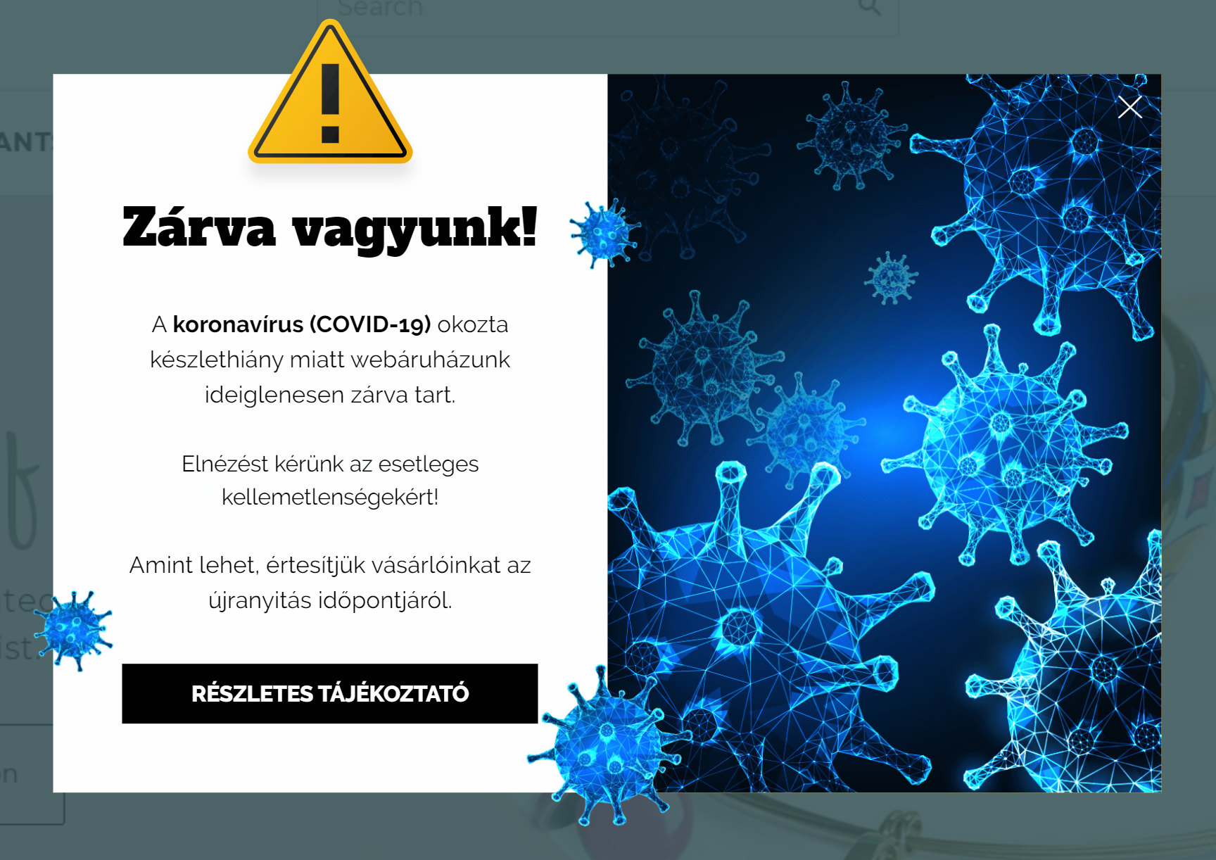 A koronavírus hatása az e-kereskedelemre koronavirus popup - A koronavírus hatása az e-kereskedelemre