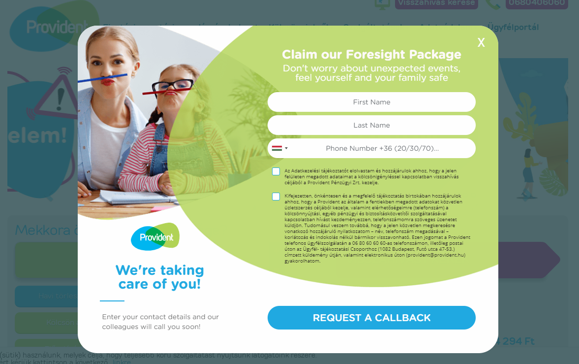 How Provident Generated 8,000+ Phone Numbers with One Campaign? provident popup com 04 - How Provident Generated 8,000+ Phone Numbers with One Campaign?