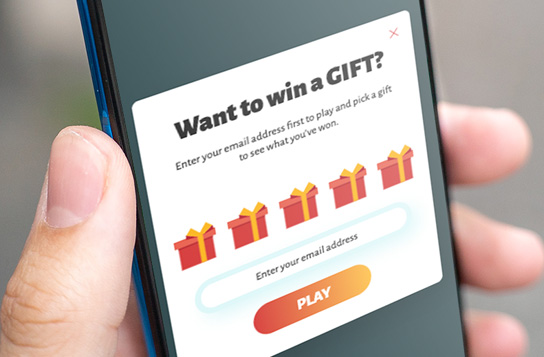 gamifiy popups pick a gift mobile - Grow Your Email List with Gamified Popups