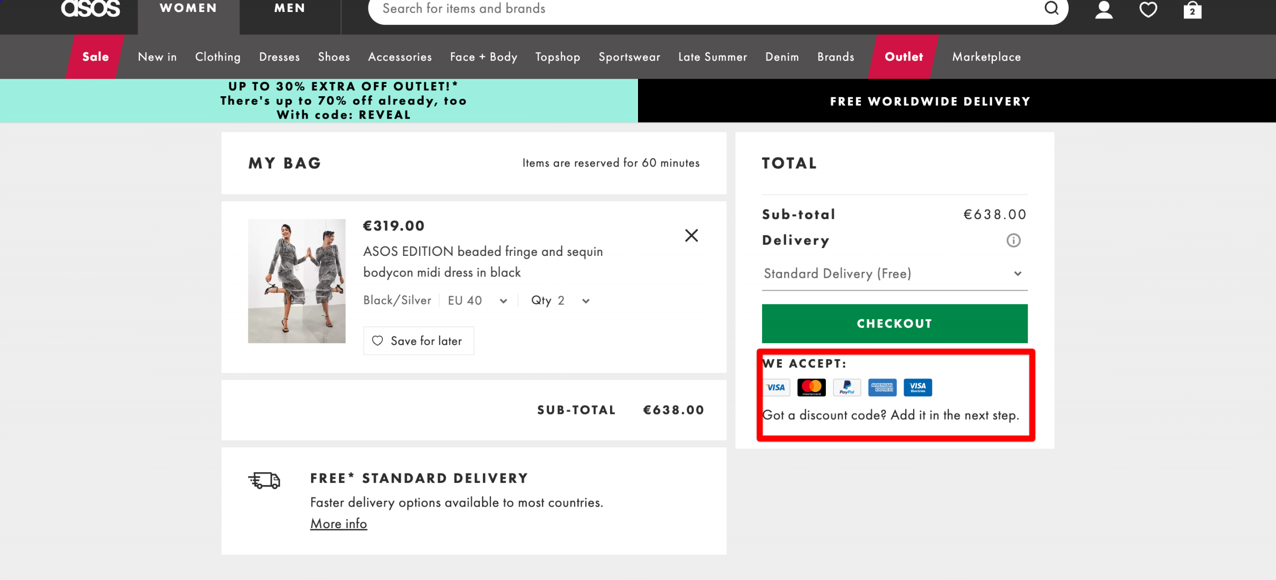 Shopping Bag ASOS 2023 09 08 15 59 57 - Top 13 Tips for Optimizing Your Ecommerce Website