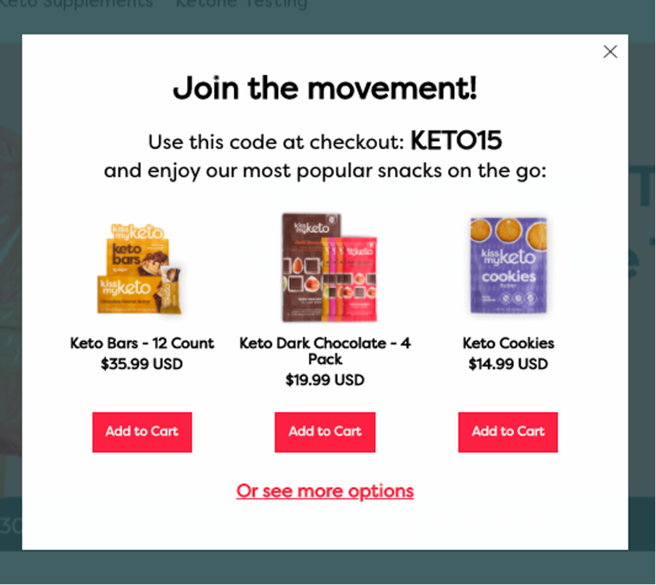 This conversational popup is a powerful growth hacking tool