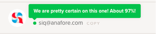 Returned email on VoilaNorbert, the growth hacking tool
