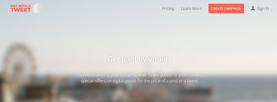 Pay With A Tweet is one of the best growth hacking tools