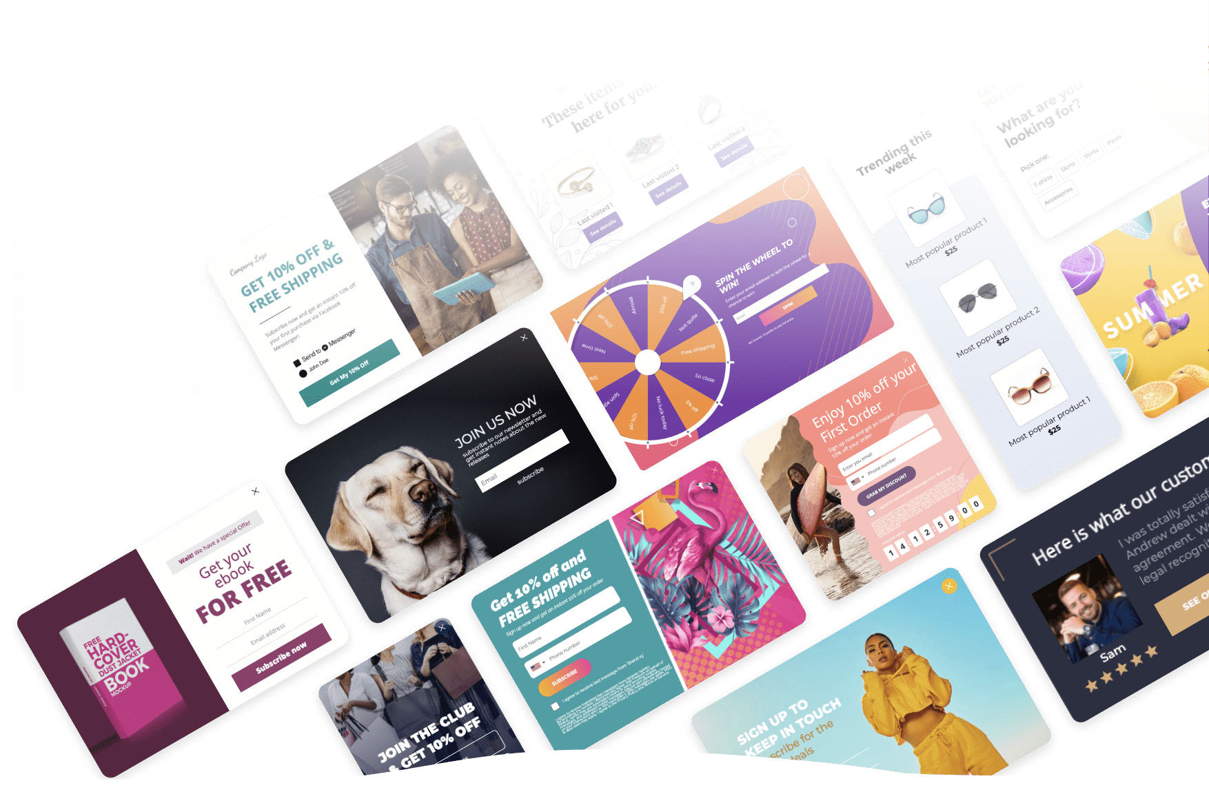 browse templates white ill - Popups NEW 08