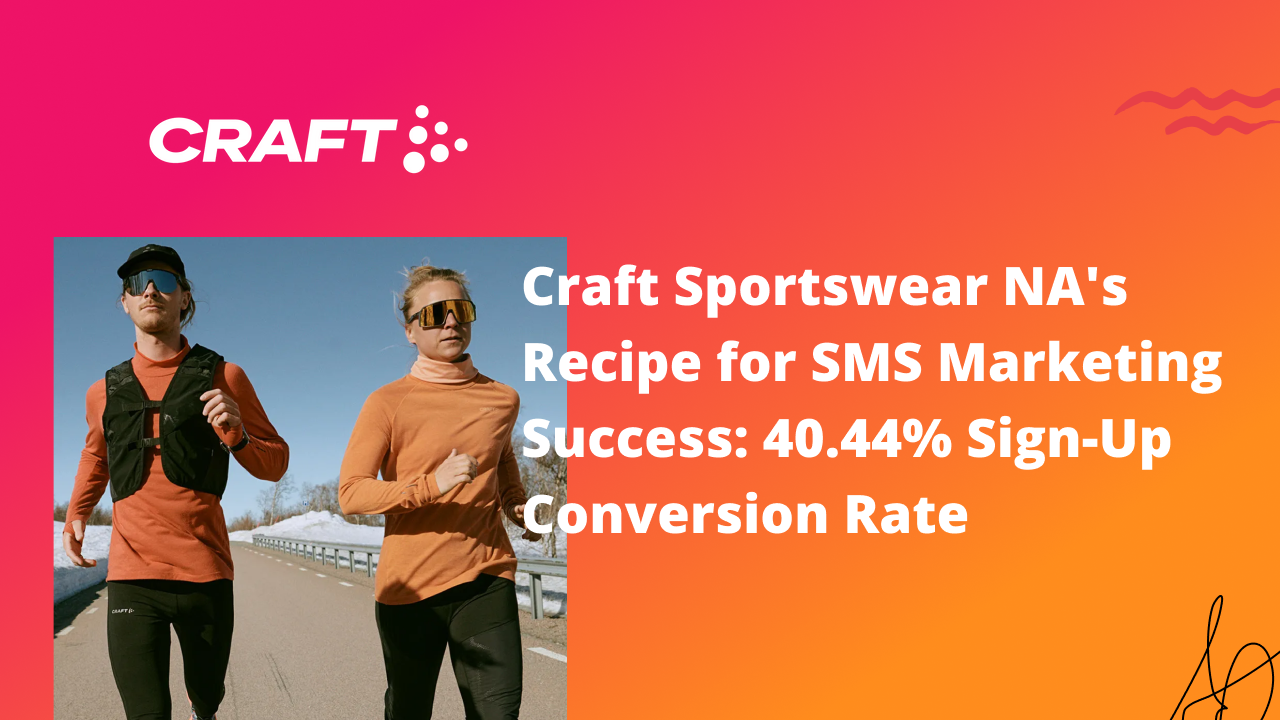 Craft Sportswear NA's Recipe for SMS Marketing Success 40.44 SignUp