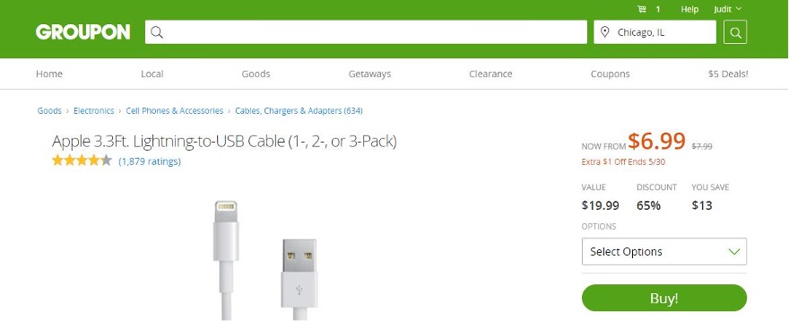 cro marketing tipy groupon 02 - Čo je to CRO marketing?  Plus 10 tipov od gigantov elektronického obchodu