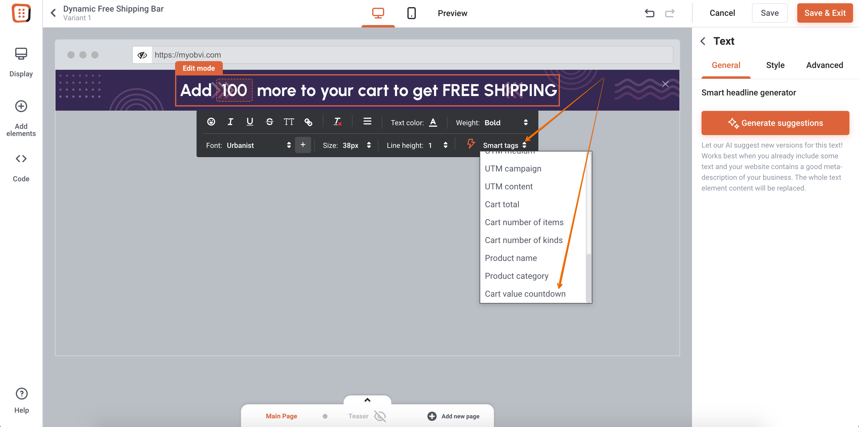 X Away From Free Shipping' Shopify App – Convertify Apps