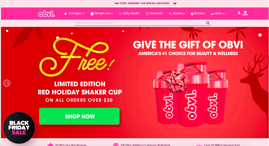 obvi case study 06 - How Obvi Boosted Their Black Friday Conversion Rates By 25%