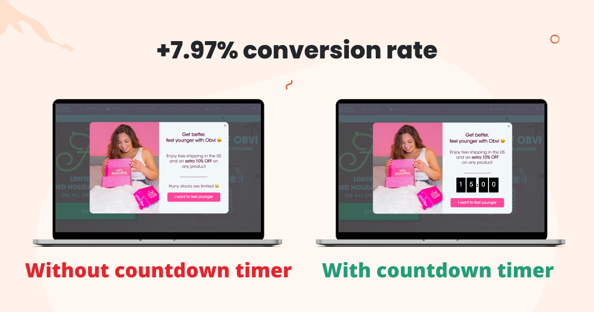 Popup with or without a countdown timer