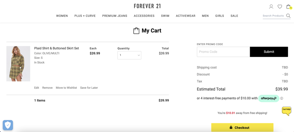 ecommerce cart