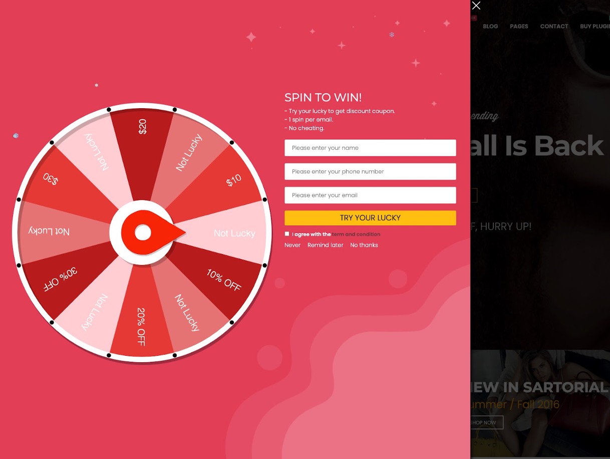 Spin to Win Coupon Popup, Wheel Popup to Boost Engagement