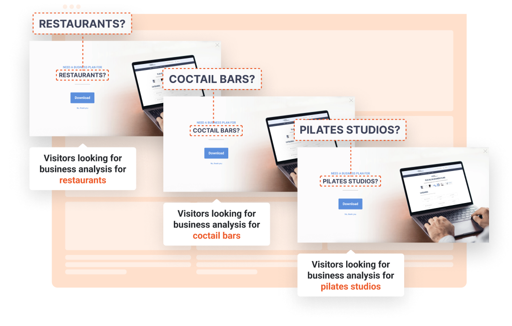 tactic 33 illustration - <img src="https://www.optimonk.com/wp-content/uploads/Tactic-33.png"><cite><span class="a">Advanced</span><p><b>+100%</b>organic conversions</p></cite>SEO Booster<small>Micro-personalize exit offers to searched keywords on autopilot</small><div><p><b>Industry</b>Any</p><p><b>Type</b>Embedded</p></div>